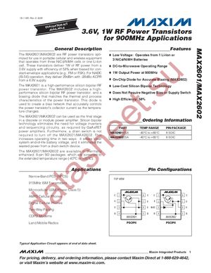 MAX2602ESA+ datasheet  